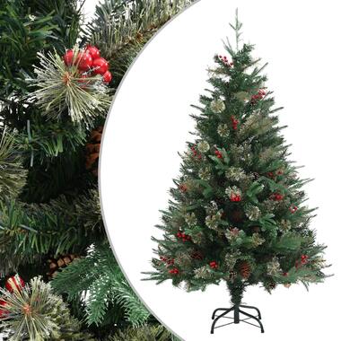 vidaXL Kerstboom met dennenappels 120 cm PVC en PE groen product