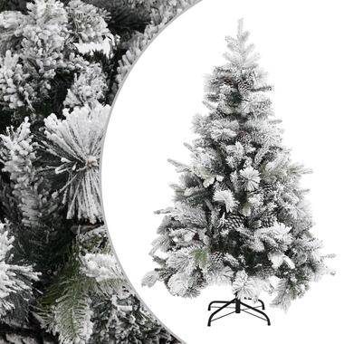 vidaXL Kerstboom met dennenappels en sneeuw 150 cm PVC en PE product