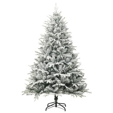 vidaXL Kunstkerstboom met sneeuwvlokken 150 cm PVC en PE groen product