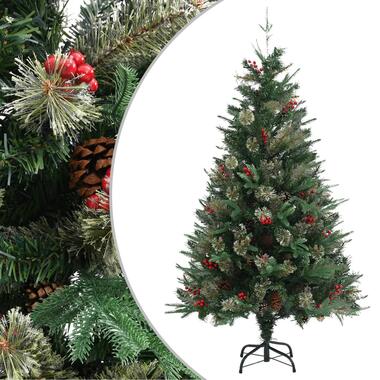 vidaXL Kerstboom met dennenappels 150 cm PVC en PE groen product