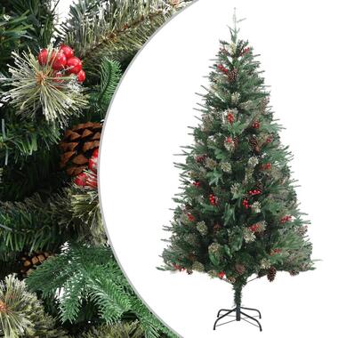 vidaXL Kerstboom met dennenappels 225 cm PVC en PE groen product