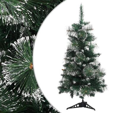 vidaXL Kunstkerstboom met standaard 90 cm PVC groen en wit product