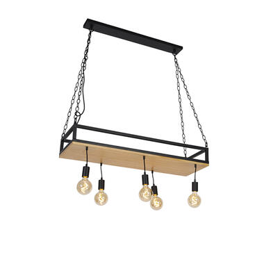 QAZQA hanglamp Shelf zwart E27 product