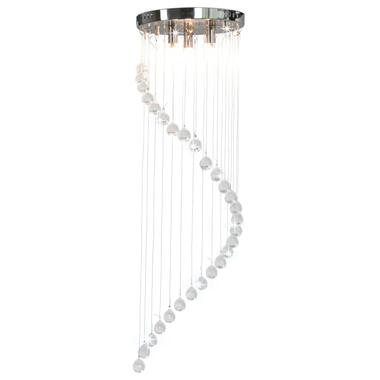 vidaXL Plafondlampen met kristallen kralen spiraal G9 zilverkleurig product