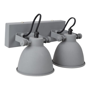 Wandlamp industrial double vintage grey product