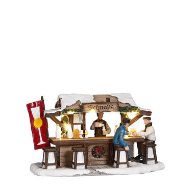 LuVille Kerstdorp Miniatuur Schnaps Markt - L16 x B7,5 x H9 cm product