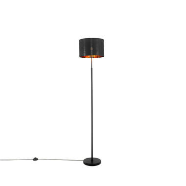 QAZQA Moderne vloerlamp zwart met goud - VT 1 product