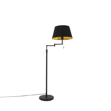 Qazqa vloerlampen ladas zwart e27 product