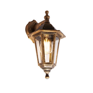 QAZQA Antieke buiten wandlamp goud IP44 - New Haven product