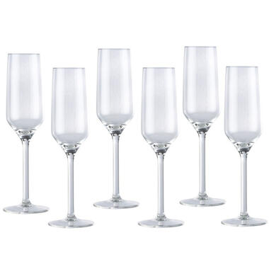 Luxury houseware Champagneglazen - 6 stuks - glas - 220 ml product