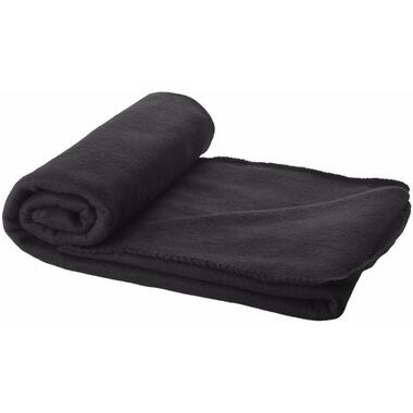 Fleece plaid - zwart - polyester - 150 x 120 cm product