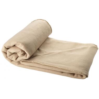 Fleece plaid - beige - polyester - 150 x 120 cm product
