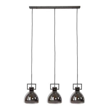 Industriële hanglamp Marie 3-lichts glas - Glas - Zilverkleurig - 25x105x150 cm product