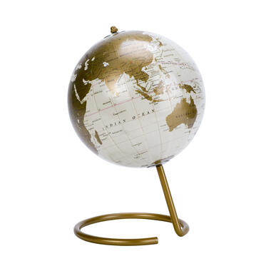 Cosy & Trendy Wereldbol globe - metalen voet - 16 x 24 cm product