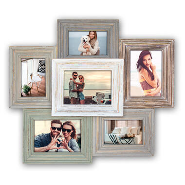 Zep Fotolijst - multi frame - hout - vintage look - 52 x 60 cm product