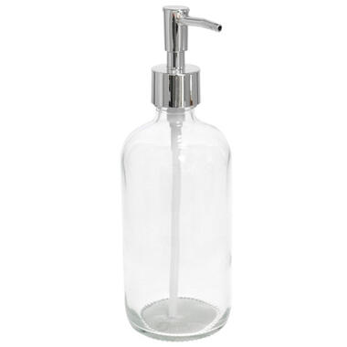 Zeeppompje - zeepdispenser - transparant glas - 21 cm product