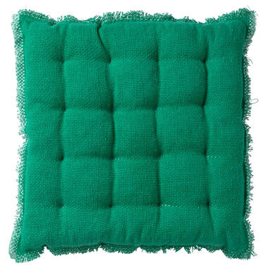 BURTO - Stoelkussen van gewassen katoen Emerald 40x40 cm - groen product