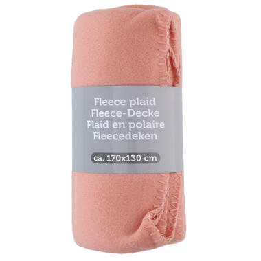 Excellent Houseware Deken-plaid - fleece-polyester roze - 170x130 cm product