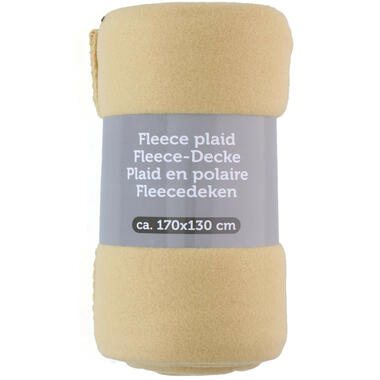 Excellent Houseware Deken-plaid - fleece-polyester geel - 170x130 cm product
