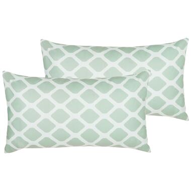 KALAMOS - Tuinkussen set van 2 - Groen - 40 x 70 cm - Polyester product