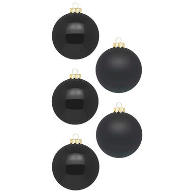 Inge Christmas Goods Kerstballen - 36st - glazen zwart - 4 cm product