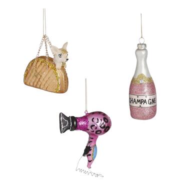 House of Seasons Kerstornamenten Girly - Set van 3 product