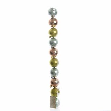 Decoris Kerstballen - 10 stuks - mix groen/brons - 6 cm product