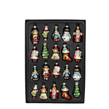 House of Seasons Kerst Ornamenten - Set 20 stuks - Glas - Groen product