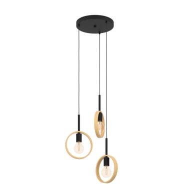 EGLO Ipsden Hanglamp - E27 - Ø 30 cm - Zwart/Bruin product