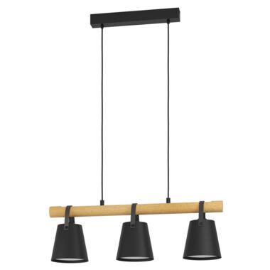 EGLO Boyle Hanglamp - E27 - 78 cm - Zwart/Bruin/Wit product