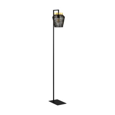 EGLO Escandidos Vloerlamp - E27 - 170 cm - Zwart/Geelkoper/Goud product