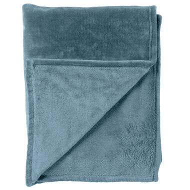 CHARLIE - Plaid flannel fleece XL - 200x220 cm - Provincial Blue - blauw product