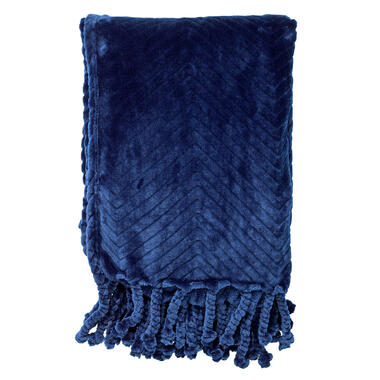ZIGGY - Plaid van fleece 140x180 cm Insignia Blue - blauw product
