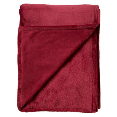 CHARLIE - Plaid flannel fleece XL - 200x220 cm - Merlot - rood product