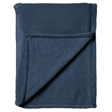CHARLIE - Plaid flannel fleece XL - 200x220 cm - Insignia Blue - blauw product