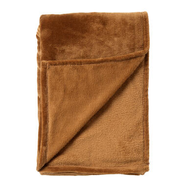 CHARLIE - Plaid flannel fleece XL - 200x220 cm - Tobacco Brown - bruin product