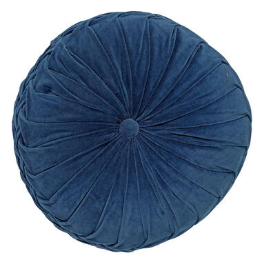 KAJA - Sierkussen rond velvet Ø40 cm - Insignia Blue - donkerblauw product