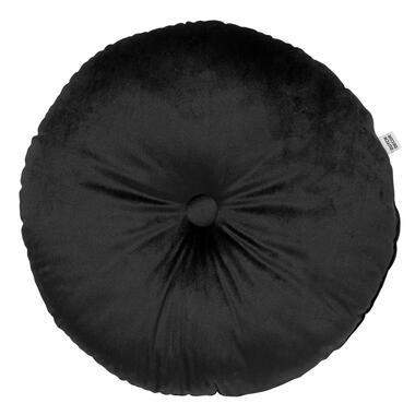 OLLY - Sierkussen rond velvet 40 cm - Raven - zwart product