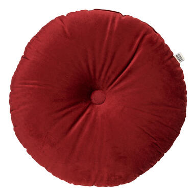 OLLY - Sierkussen rond velvet 40 cm - Merlot - rood product