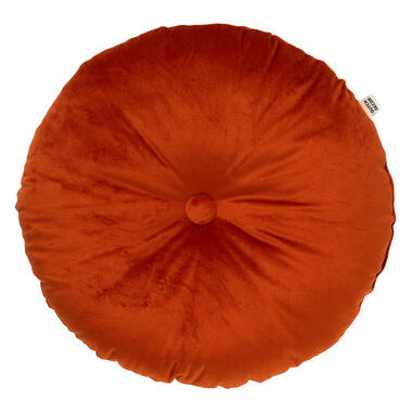 OLLY - Sierkussen rond velvet 40 cm - Potters Clay - oranje / terracotta product