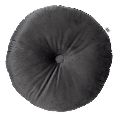 OLLY - Sierkussen rond velvet 40 cm - Charcoal Gray - antraciet product