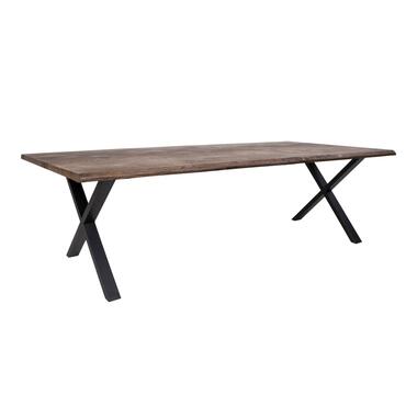 Eettafel Smoked Eikenhout 300cm - Zwart Onderstel product