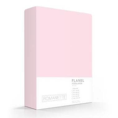 Flanellen Hoeslaken Roze Romanette-200 x 200 cm product