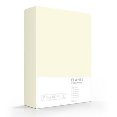 Flanellen Hoeslaken Ivoor Romanette-200 x 200 cm product