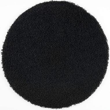 Loca Shaggy Rond Vloerkleed Zwart Hoogpolig - 150 CM ROND product