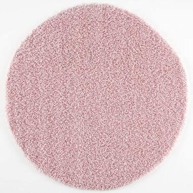 Loca Shaggy Rond Vloerkleed Licht Roze Hoogpolig - 150 CM ROND product