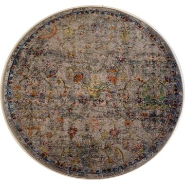 Picasso Sarough Vintage Rond Vloerkleed Creme / Beige Laagpolig - 200 CM ROND product