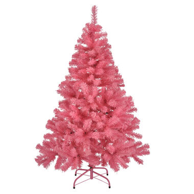 Kunst kerstboom - roze - met anti-slip - 261 takken - 120 cm product