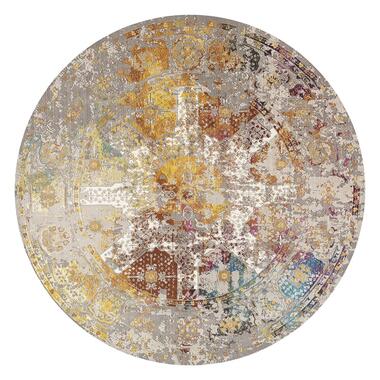 Picasso Feraghan Vintage Rond Vloerkleed Multi / Beige Laagpolig - 133 CM ROND product