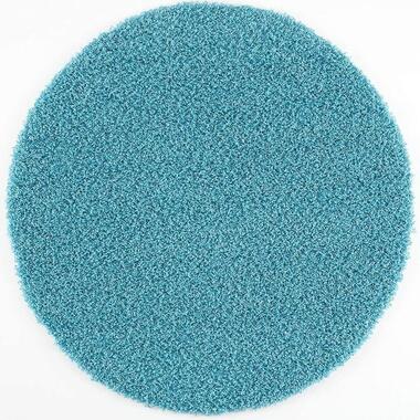 Shaggy Rond Vloerkleed Turquoise Hoogpolig - 120 CM ROND product